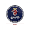 Miniatyrbillede 5 af 5: 2 stk sorte Saab-logoer til motorhjelm, bagagerum og kofanger, 68 mm