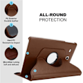 Miniatyrbillede 3 af 4: Cadorabo Etui til Samsung Galaxy Tab E (9,6\" tommer) SM-T561 - T560 i brunt - UDEN automatisk vækning