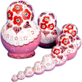 Miniatyrbild 4 av 4: Set med 10 ryska dockor (matryoshka-dockor)