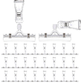 Miniatyrbillede 1 af 2: 20 stk. skiltpapirskortdisplayprislappsetikettholder stativ