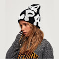Miniatyrbillede 4 af 5: Dame Grafik Beanie Hue Skull Hat MEA Culpa Y2K Strikket Beanie Varm Vinterhue