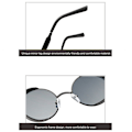 Miniatyrbillede 5 af 6: Runde Solbriller Fashion Circle Ozzy Hippie Briller Sort Stel Sort Linser Black Frame Black Lenses 3 Pack