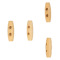 Miniatyrbilde 1 av 4: Vippknappar i tre, 50 stk/lot Horn Vippknappar 2 hull Coat Duffel Retro Craft Hornknapper