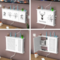 Miniatyrbild 2 av 5: Stor trådlös Wifi Router Hylla Förvaringsboxar Cable Power Plus C