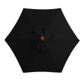 Miniatyrbillede 1 af 5: Sort udskiftningskappe til parasol, 8 ribber, 3 m, vandtæt, UV-beskyttende, udskiftningsdug