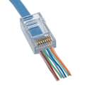 Miniatyrbilde 4 av 5: Rj45 Pass Through Modular Ny Ethernet-kabelkontakt Nätverkskontakt End Cat6 8p8c 100st - Perfet