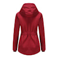 Miniatyrbillede 4 af 8: Dame Vinter Varmt Sherpaforet Jakke Heavy Parka Coat med Hætte Rød L Red
