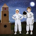 Miniatyrbild 4 av 5: Astronautdräkt för barn, Astronaut Hjälm, Rymddräkt, Halloween Kostym White