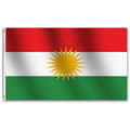 Kurdistans flag - 150 x 90 cm-FA9- 85