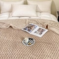 Miniatyrbillede 4 af 4: Blød plyssetæppe til sofa 100x150 (gul)