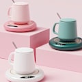 Miniatyrbillede 5 af 5: ABS USB Konstant Temperatur Underlägg En Klicka Start Isolerad white