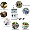 Miniatyrbilde 5 av 5: Mini bærbar stereoradio, oppladbar lommeradio DSP AM FM 2-bånds stereoradio digitalmottaker med hodetelefoner for eldre, enkel å bruke (hvit)