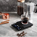 Miniatyrbild 4 av 5: Kaffe våg med timer 3kg/0.1g Hög precision Häll över dropp espresso våg med bakgrundsbelyst LCD-skärm (batterier ingår)
