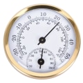 Miniatyrbild 1 av 5: Inomhus analog luftfuktighet Temperaturmätare Hygrometer Gold