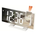 Miniatyrbilde 1 av 5: LED digital vekkerklokke Projektor Klokka Projektor Takklokka med Tid Temperatur Display Bakgrunnsbelysning Snooze Klokka for hjemmet White