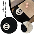 Miniatyrbilde 8 av 11: S-JIANG Simulert Biljard 8 Ball Matte Rund Tufting Myke Stoler blackC 100*100cm