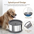 Miniatyrbillede 4 af 5: 6,5L Vandbeholder til Hunde, 1,6 Gallon, Ekstra Stor Kapacitet, Spildfri, Rustfrit Stål