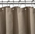 Våfflat duschdraperi, med duschdraperiringar tyg badkarsdraperi set Khaki-FA- Khaki 1.8*2m