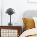 Pikkukuva 5 / 5: Silmäystävällinen LED-ruukkupöytävalaisin, kannettava kouluun, harmaa