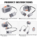 Miniatyrbilde 6 av 8: Technic Motorsett, 25 stk Power Feature-Kit Batteridrevet Fjernkontroll Mottakersett, Inneholder 1L/2M/1 Servomotorer 25 st