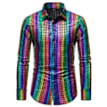 Pikkukuva 1 / 5: Naisten Mekko Paita Sekvenssit Pitkähihainen Paita Juhla Nightclub Rainbow rainbow 3XL