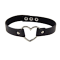 Miniatyrbillede 1 af 3: Choker - SORT - Hjerte - Goth Rock Punk Rollespil Vegan