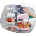Miniatyrbillede 2 af 2: Kat Glas Te Kops Vandflaske - Med 250ML (8oz) Fiskebrød