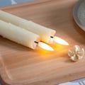 Miniatyrbillede 4 af 5: Flammefri flimmerlys, 1 fjernbetjening, 17 cm elfenben, batteridrevne LED-vindue lys, timer, sæt med 6 flammefri plastiklys med voks effekt (2 cm