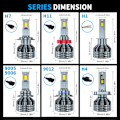 Miniatyrbild 6 av 6: -120000LM H7 LED Canbus Bilstrålkastare Super HB4 H11 H4 H1 9012 HB3 9005 9006 H8 Lampor Plug-N-Play Glödlampor 420W Billampa H8 H9 H11