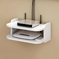 Miniatyrbild 1 av 2: WiFi-router TV-box Hylla Väggfäste 2-vånings boxfäste