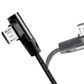 Miniatyrbild 5 av 6: Vinklad MicroUSB-kabel USB 2.0 15W 1m