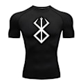 Pikkukuva 2 / 5: Anime Berserk Print Herr Kompressiopaita Lyhythihainen Kuntosaliharjoittelu Fitness Aluspaita Nopeasti Kuivuva Urheilupaita T-paidat Toppit Tummansininen 1 L Navy Blue 1