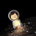 Pikkukuva 4 / 5: Astronautti Kissa Yövalo, LED Kirjavalo Lämmin Valo Työpöytä