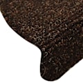 Miniatyrbillede 6 af 9: vidaXL Trappestegsmattor Selvhæftende 15 stk Brun 56x17x3 cm Broderi brown 2430