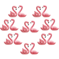 Miniatyrbilde 1 av 5: 16 stk Mini Flamingo Miniatyrfigurer Eventyrhage Miniatyrmose Landskap DIY Ornament Tilbehør (2 stiler), Kakedekorasjon, Mikrolandskap