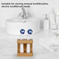 Miniatyrbild 3 av 5: Bambu tandborsthuvudhållare förvaring 2 platser 2 pack 2 Slots