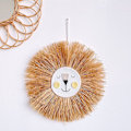 Miniatyrbild 3 av 4: Vävda trådtecknade L-ion Tiger Macrame Tassel Huvud Vägg Hängande Dekor 19,6 tum Style 3