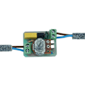 Miniatyrbillede 4 af 5: Lysknap, drejestrømbryder med hvid 220-230V kabel, trykknap til dæmpbare LED