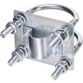 Miniatyrbilde 5 av 8: Antennemastklemme Festesett med U-bolter Rustbeskyttelse Klemme Panel Rør Montering Hårdvare for Utendørs LoRa Antenne Helium Miner Antenne WiFi Antenne, 4G L Silver