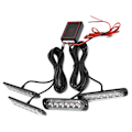 Pikkukuva 6 / 6: Auto 4x6LED Synk Punainen Sininen Strobe Vilkkuvalo LED Tarpeellinen Varoitusvalo 12V Kaukosäätimellä