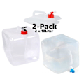 Miniatyrbild 1 av 5: 2-PACK 10L Bärbar hopfällbar vattendunk med kran-FA5-