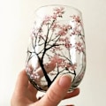 Miniatyrbild 6 av 9: Fyra Säsonger Träd Vinglas Säsonger Glas Cup VÅR VÅR spring