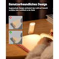 Miniatyrbilde 2 av 5: Boklampe med klemme, USB-ladbare klemlampe for lesing i sengen, 3 justerbare lysstyrkenivåer, varmt hvitt leselys white