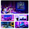 Miniatyrbilde 4 av 5: INF LED lyslenke med Bluetooth fjernkontroll RGB LED lyslist 20 meter