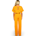 Miniatyrbilde 4 av 5: Dame Jumpsuit Romper Strandferie Kropp Raka ben Gul Yellow XL