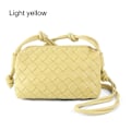 Miniatyrbilde 1 av 5: Crossbody-veske for kvinner PU-flettet LYSGUL Light yellow