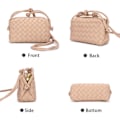 Miniatyrbillede 6 af 10: Crossbody-taske til kvinder PU-flettet ABRIKOS Apricot