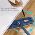 Miniatyrbillede 8 af 11: Roterbart hoved breddet fladt moppe Arbejdsbesparende rengøringsmoppe til hjem i stuen Blue 6 mop pads