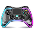 Miniatyrbillede 1 af 5: PS4-controller med 8 farver justerbar LED-belysningsfjernbetjening