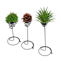 Miniatyrbillede 3 af 5: 3 stk. Metal Air Ananas Stativ Base Blomsterholder Hjem Ba